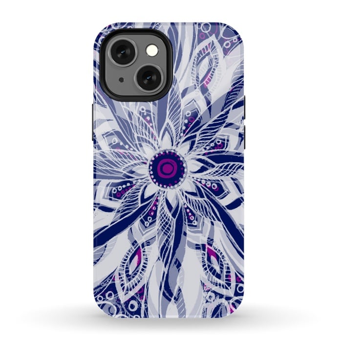 iPhone 13 mini StrongFit Purple Dreams Mandala by Rose Halsey