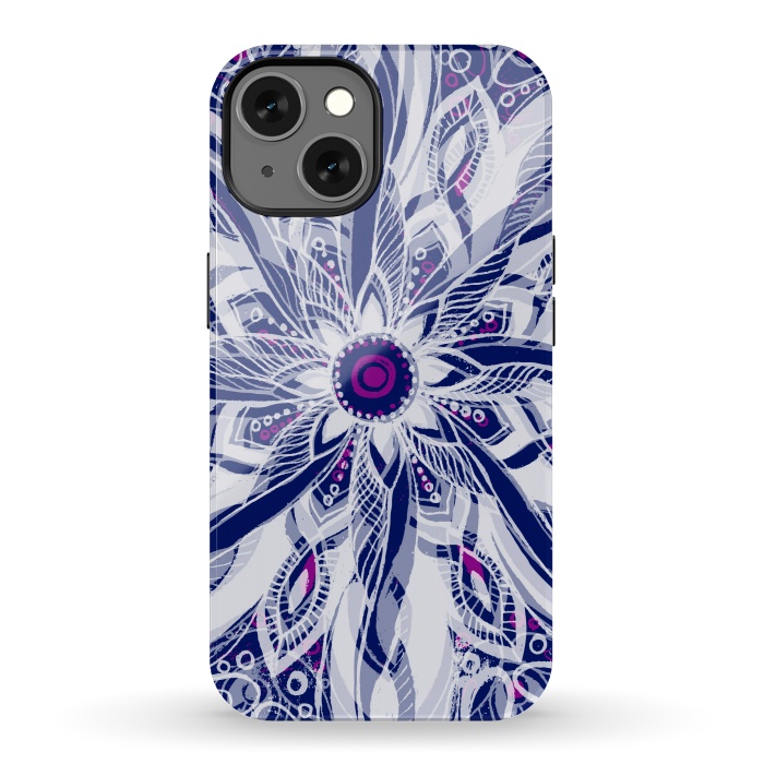 iPhone 13 StrongFit Purple Dreams Mandala by Rose Halsey