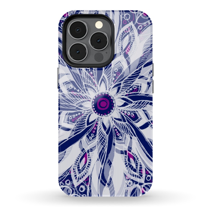 iPhone 13 pro StrongFit Purple Dreams Mandala by Rose Halsey