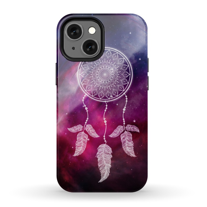 iPhone 13 mini StrongFit Dark galaxy dreamcatcher by Jms