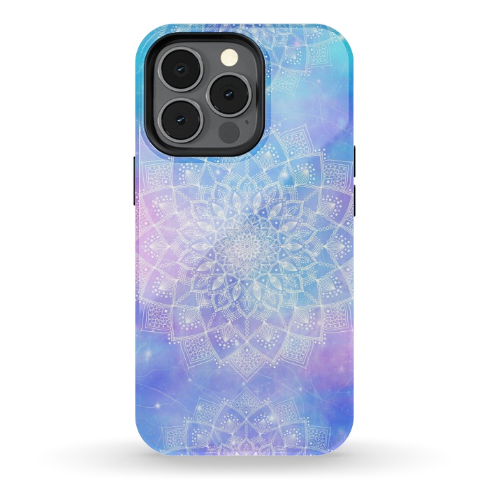 iPhone 13 pro StrongFit Galaxy mandala pastel by Jms