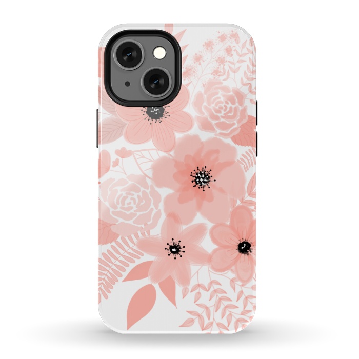 iPhone 13 mini StrongFit Peach flowers by Jms