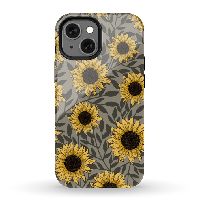 iPhone 13 mini StrongFit Sunflowers. by Jms