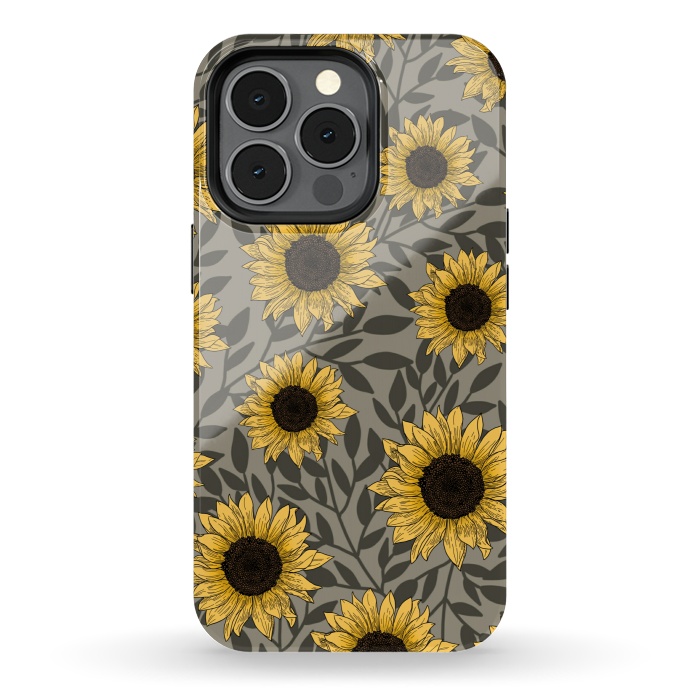 iPhone 13 pro StrongFit Sunflowers. by Jms