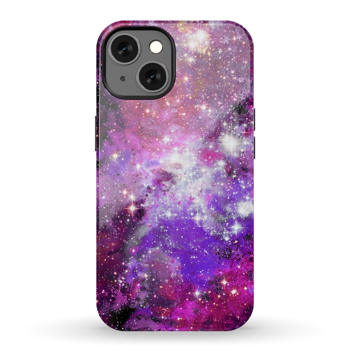 iPhone 13 StrongFit Purple violet starry galaxy by Oana 