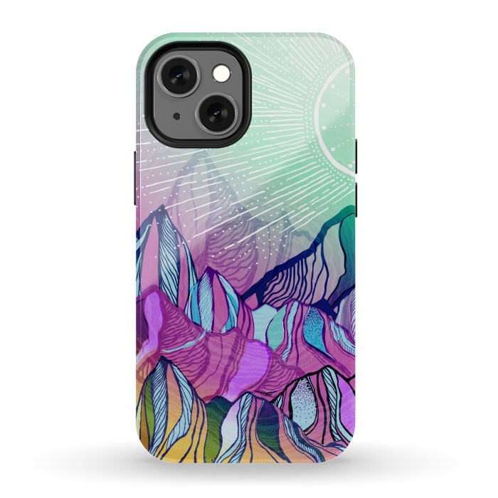 iPhone 13 mini StrongFit Mountain Moods by Rose Halsey