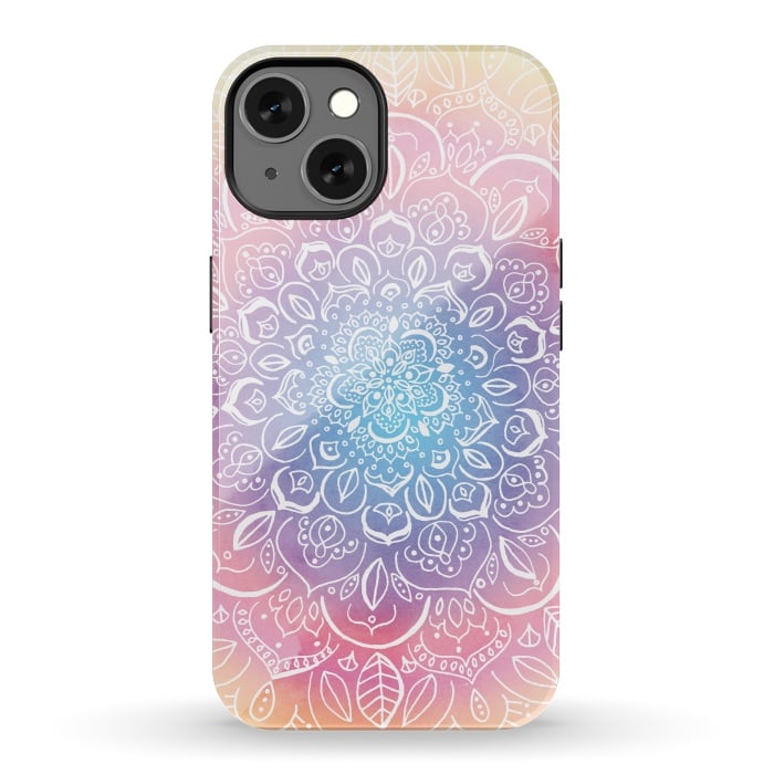 iPhone 13 StrongFit Rainbow Dust Mandala by Tangerine-Tane