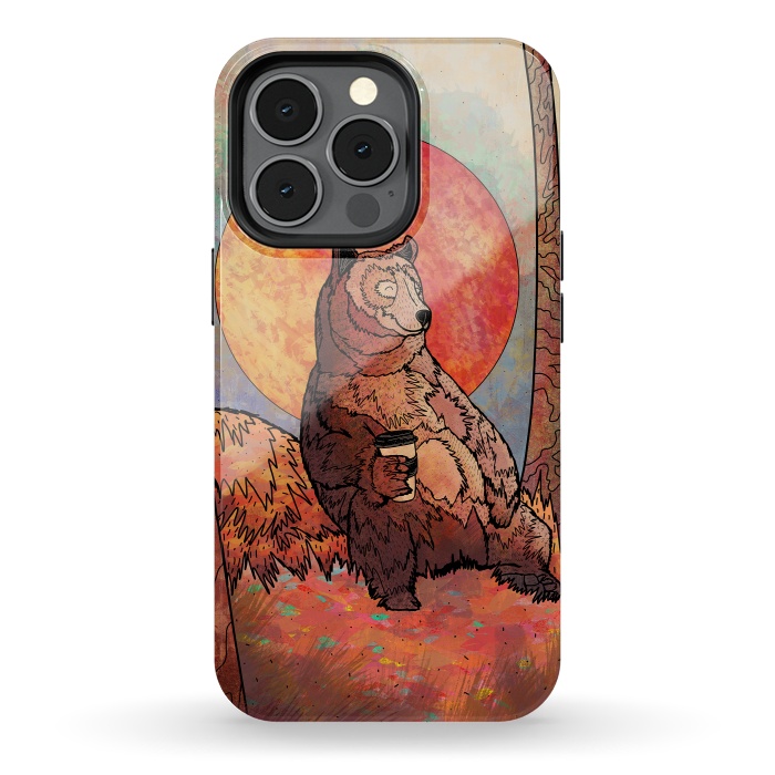 iPhone 13 pro StrongFit The relaxing bear by Steve Wade (Swade)
