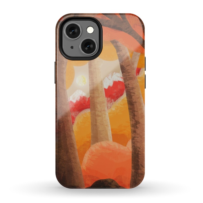 iPhone 13 mini StrongFit The autumn orange forest by Steve Wade (Swade)