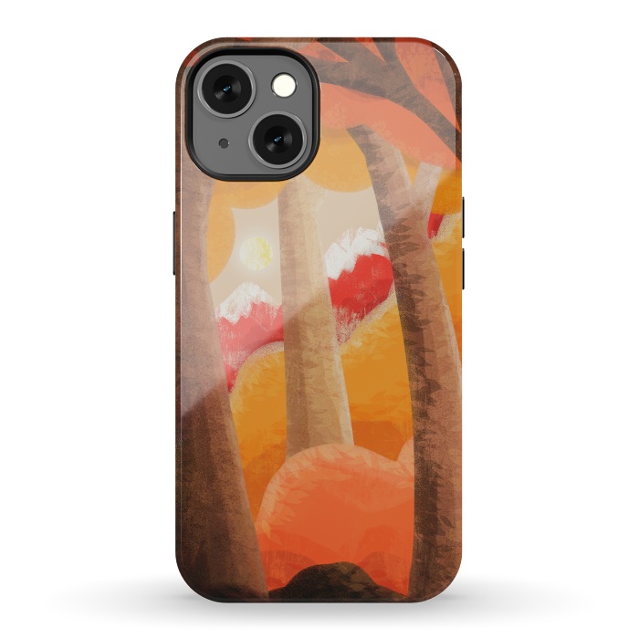 iPhone 13 StrongFit The autumn orange forest by Steve Wade (Swade)