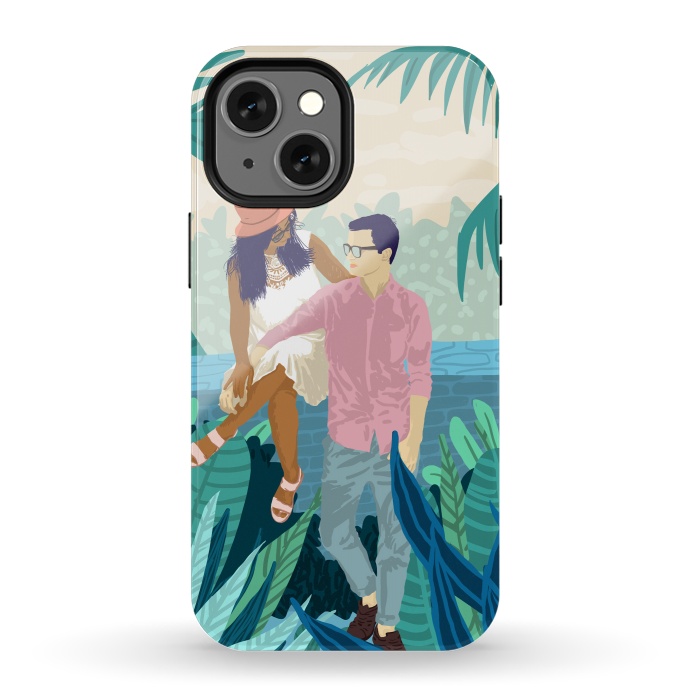 iPhone 13 mini StrongFit Tropical Romance by Uma Prabhakar Gokhale