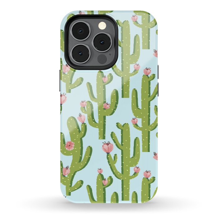 iPhone 13 pro StrongFit Summer Cactus by Uma Prabhakar Gokhale