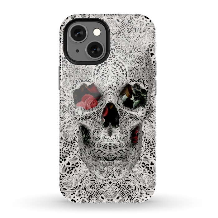 iPhone 13 mini StrongFit Lace Skull 2 by Ali Gulec