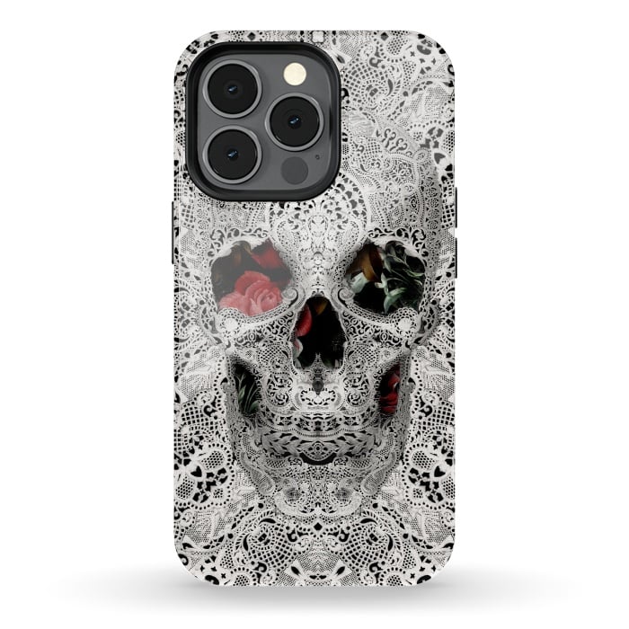 iPhone 13 pro StrongFit Lace Skull 2 by Ali Gulec