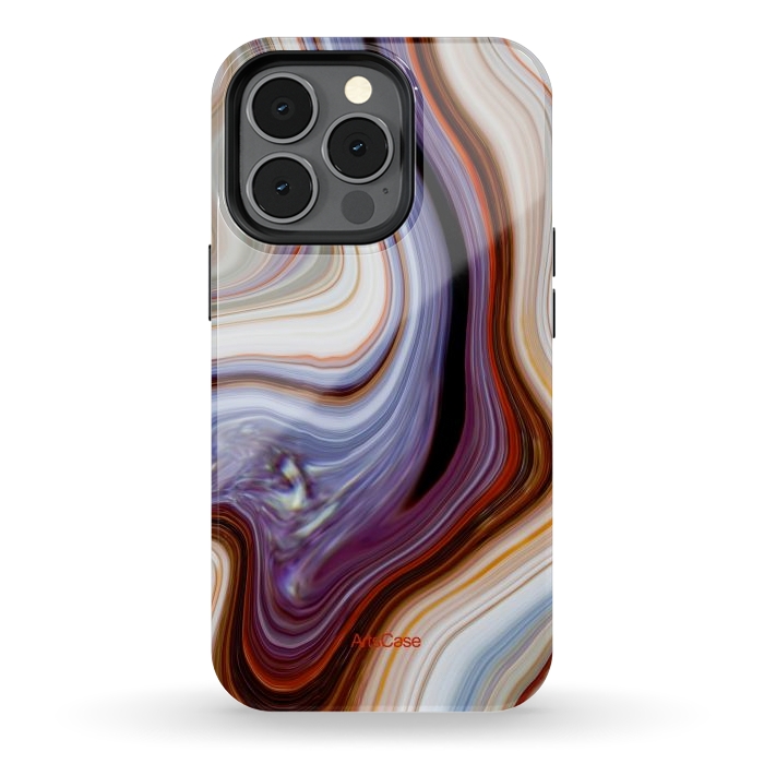 iPhone 13 pro StrongFit Brown Marble Pattern by ArtsCase