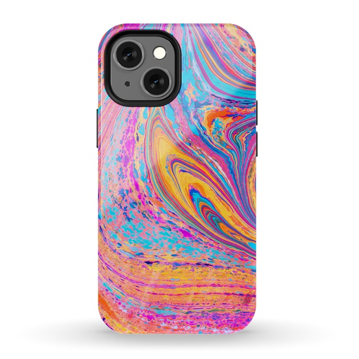 iPhone 13 mini StrongFit Colorful Marbling Artwork by ArtsCase