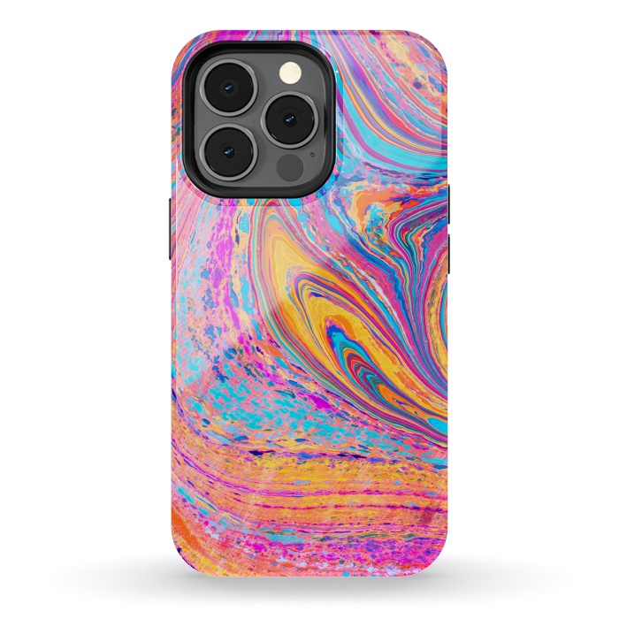 iPhone 13 pro StrongFit Colorful Marbling Artwork by ArtsCase