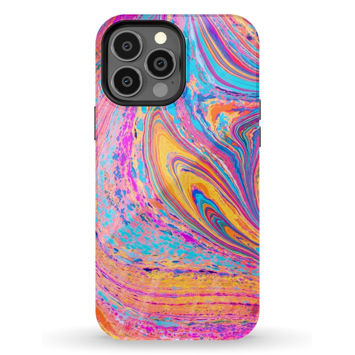 iPhone 13 Pro Max StrongFit Colorful Marbling Artwork by ArtsCase