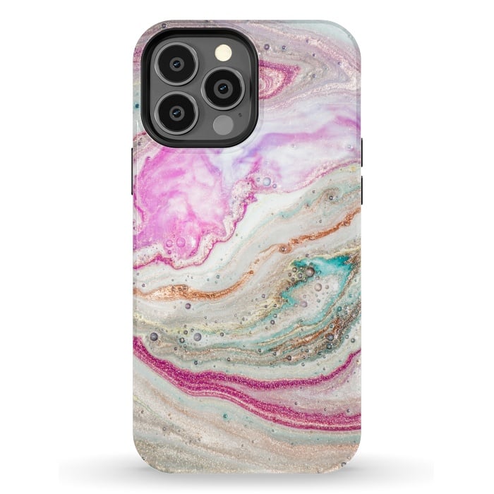 iPhone 13 Pro Max StrongFit Natural Luxury Liquid Marble by ArtsCase