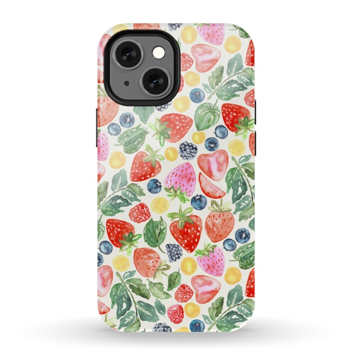 iPhone 13 mini StrongFit Summer Berries by Tigatiga