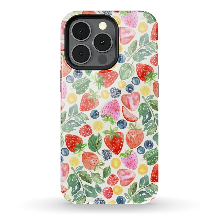 iPhone 13 pro StrongFit Summer Berries by Tigatiga