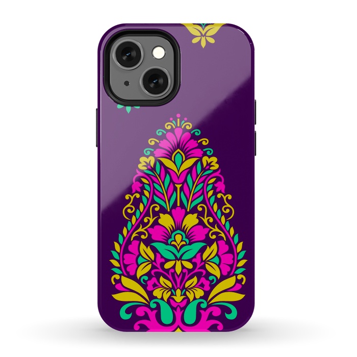 iPhone 13 mini StrongFit Purple Ethnic Mandalas by ArtsCase