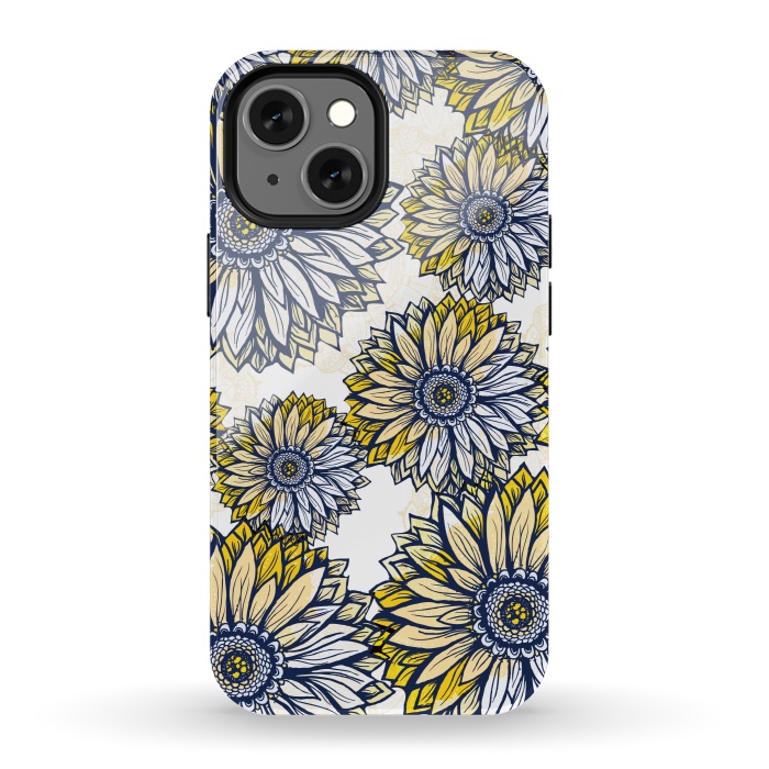 iPhone 13 mini StrongFit Happy Sunflowers by Rose Halsey