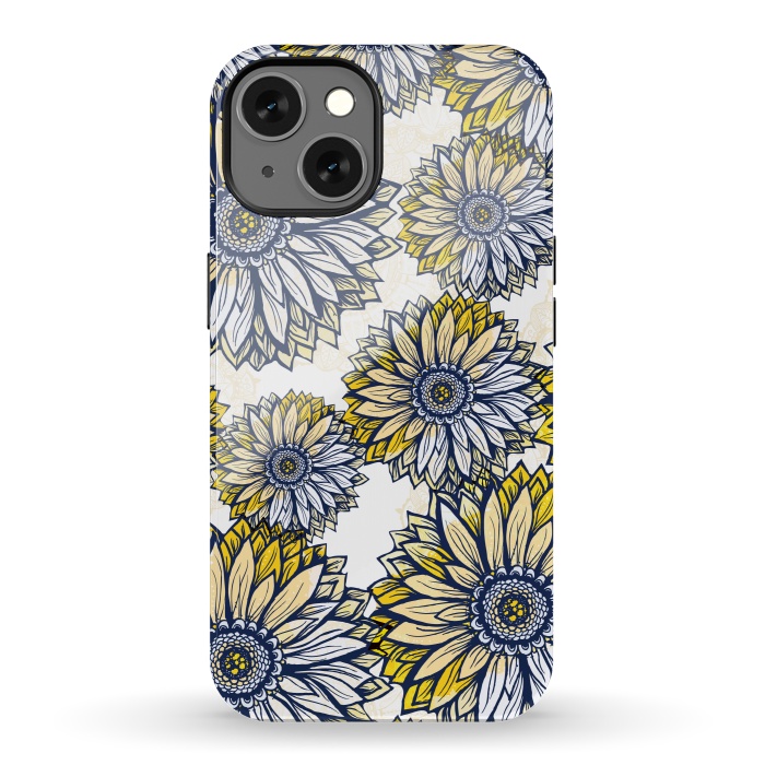 iPhone 13 StrongFit Happy Sunflowers by Rose Halsey