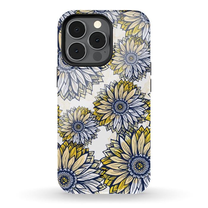 iPhone 13 pro StrongFit Happy Sunflowers by Rose Halsey