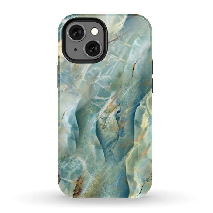 iPhone 13 mini StrongFit Green Marble Design by ArtsCase