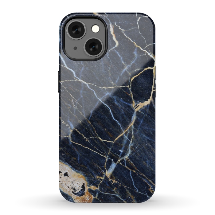 iPhone 13 StrongFit Structure Marble of Dark Gray Blue by ArtsCase