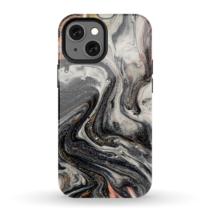 iPhone 13 mini StrongFit Swirls of Marble and The Ripples of Agate by ArtsCase