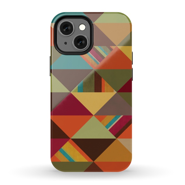 iPhone 13 mini StrongFit Autumn Triangles by Noonday Design