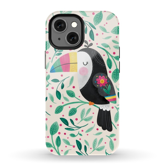 iPhone 13 mini StrongFit Cheeky Toucan by Noonday Design