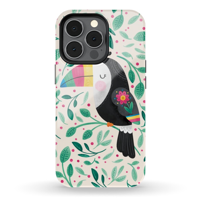 iPhone 13 pro StrongFit Cheeky Toucan by Noonday Design