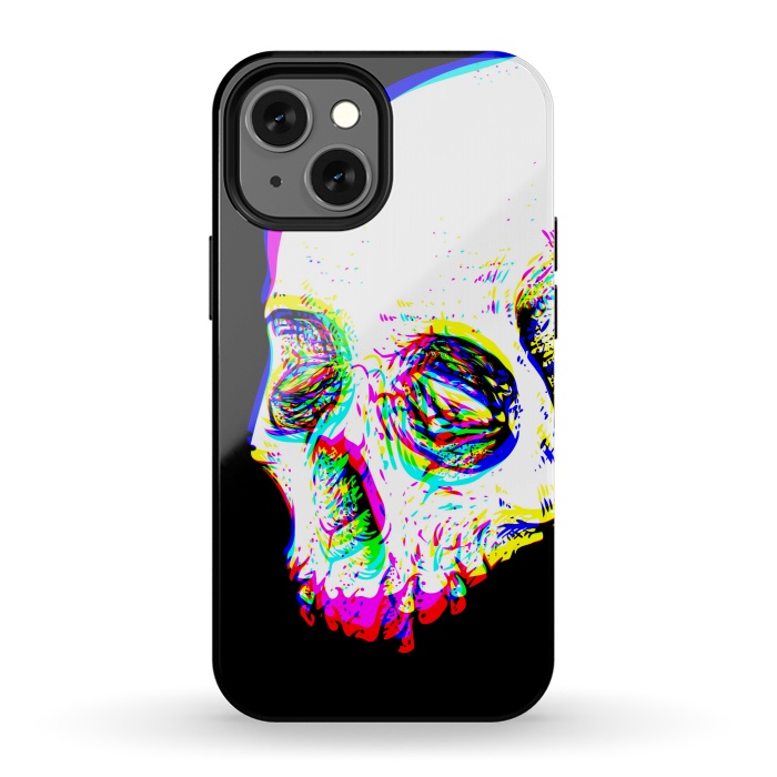 iPhone 13 mini StrongFit Skull Glitch by Afif Quilimo