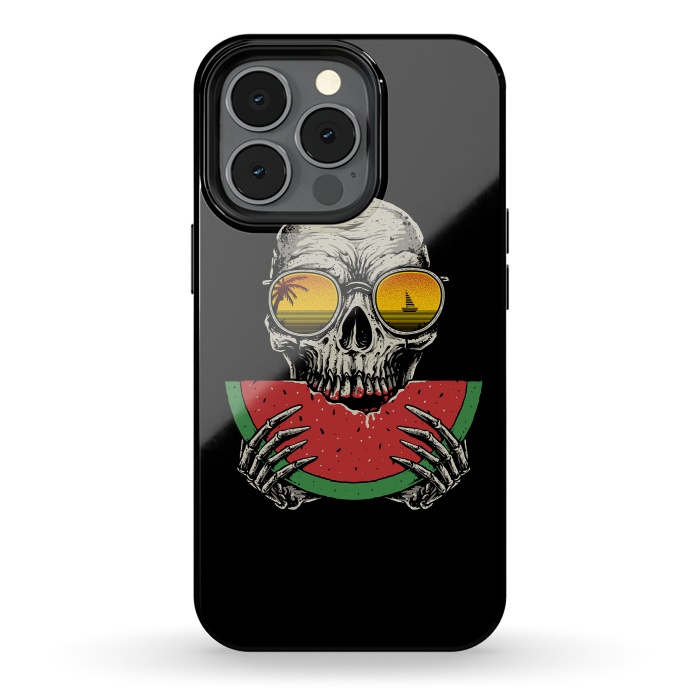 iPhone 13 pro StrongFit Watermelon Skull by Afif Quilimo