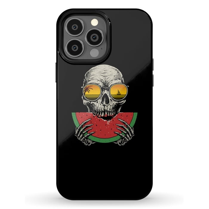 iPhone 13 Pro Max StrongFit Watermelon Skull by Afif Quilimo