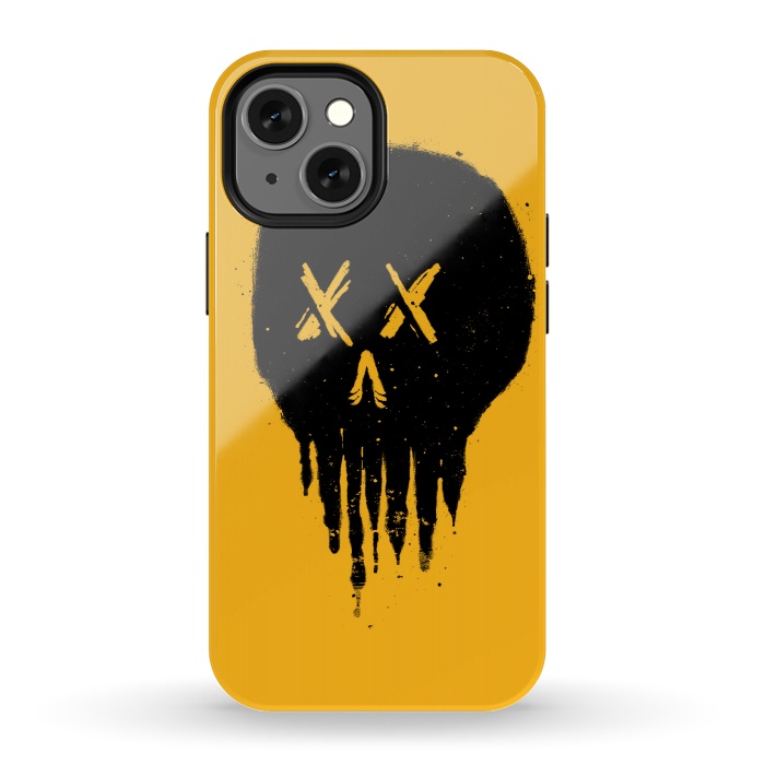 iPhone 13 mini StrongFit Trickle Skull by Afif Quilimo
