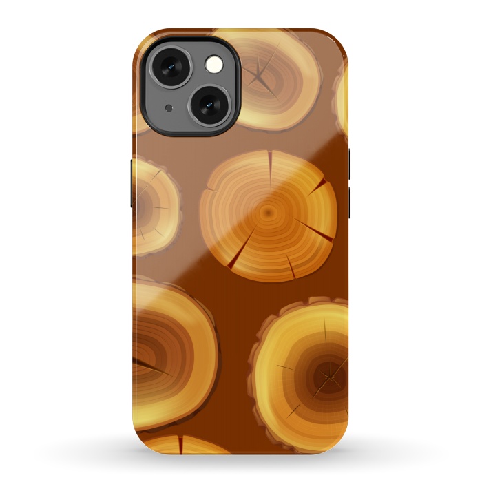 iPhone 13 StrongFit wooden trunk pattern by MALLIKA
