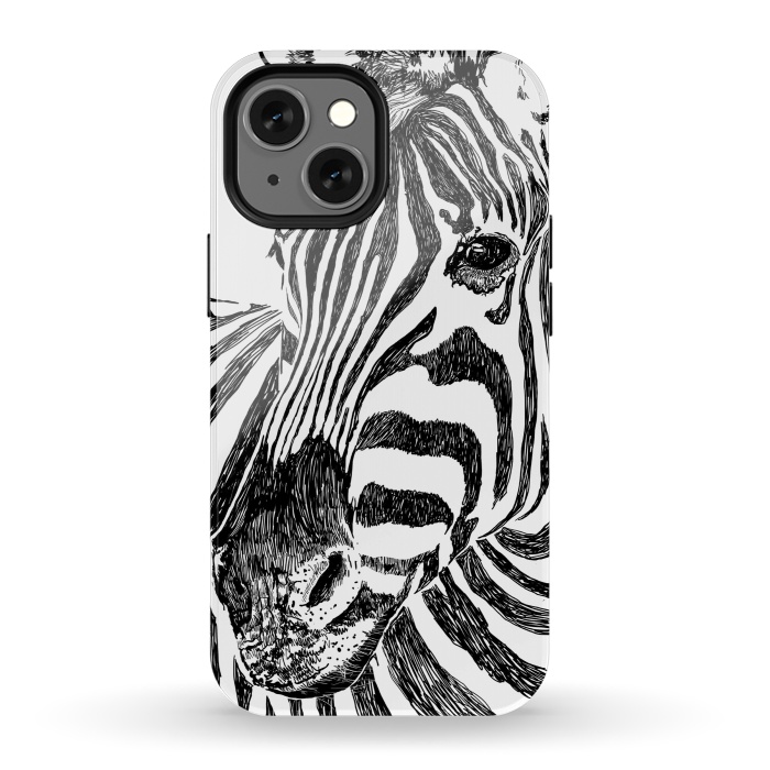 iPhone 13 mini StrongFit Zebra by Uma Prabhakar Gokhale
