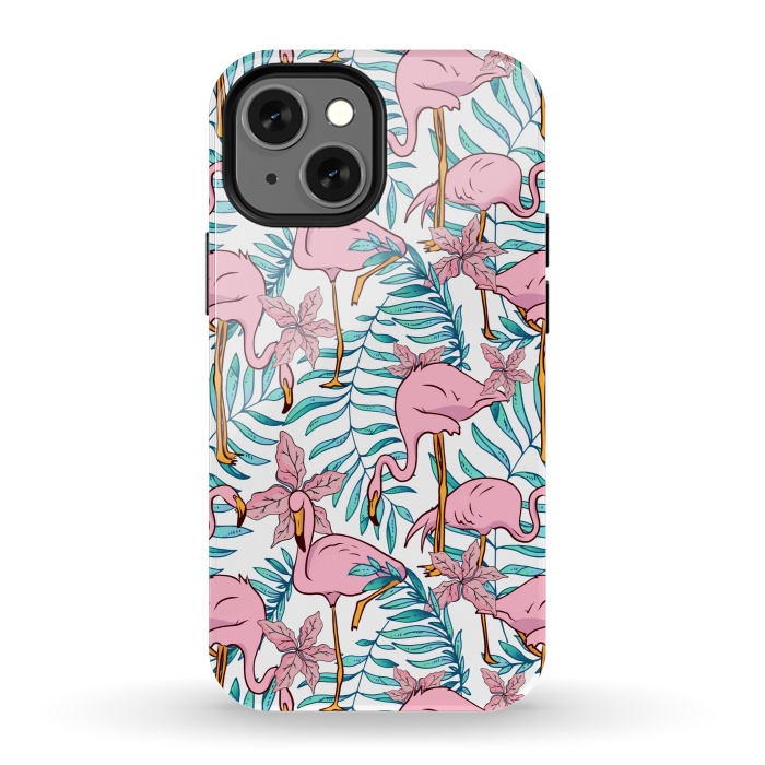 iPhone 13 mini StrongFit Boho Flamingo by Uma Prabhakar Gokhale