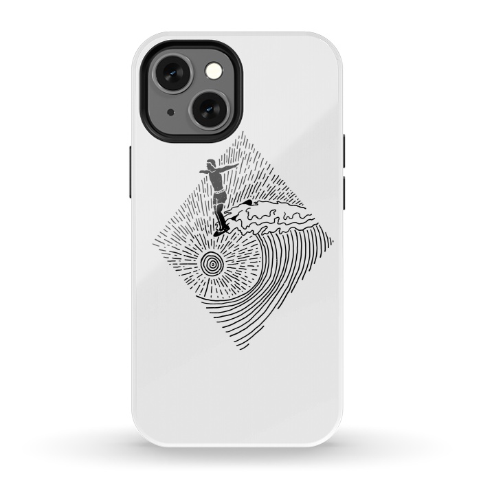 iPhone 13 mini StrongFit Surf Nose for white by Afif Quilimo