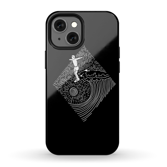 iPhone 13 mini StrongFit Surf Nose for dark by Afif Quilimo