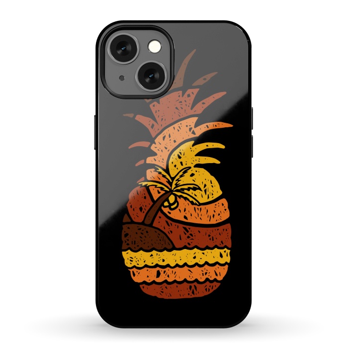 iPhone 13 StrongFit Pineapple and Beach by Afif Quilimo