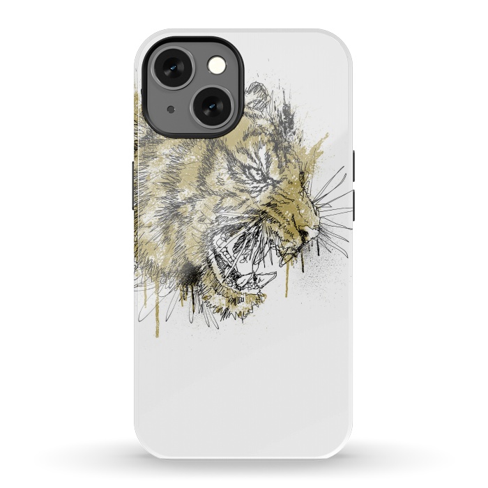 iPhone 13 StrongFit Tiger Roar Scratch by Afif Quilimo