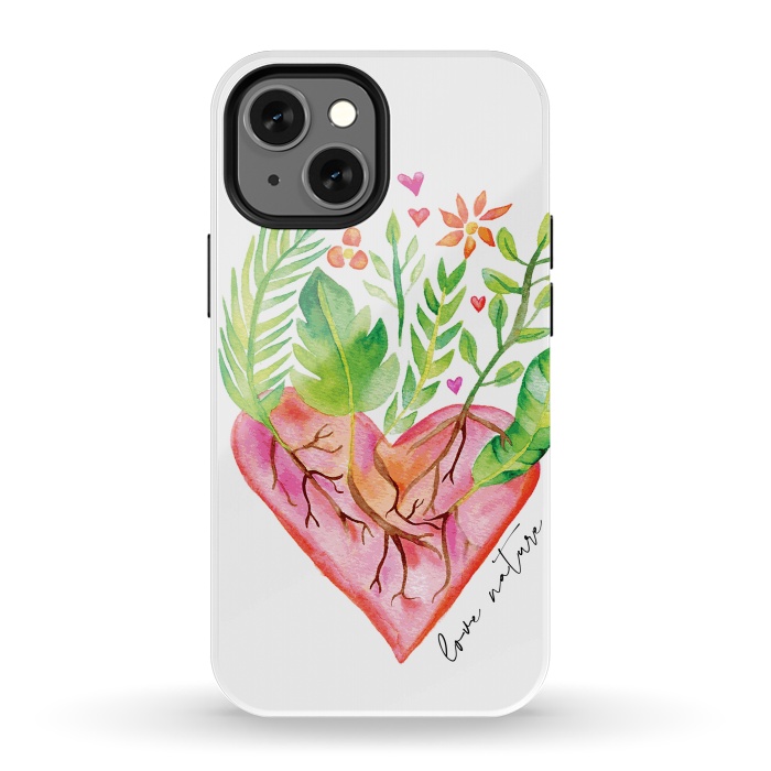iPhone 13 mini StrongFit Greenies Love by Pom Graphic Design