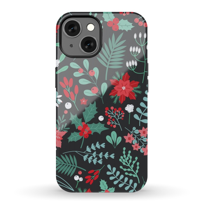 iPhone 13 StrongFit Beautiful Christmas Fully Floral Pattern by ArtsCase
