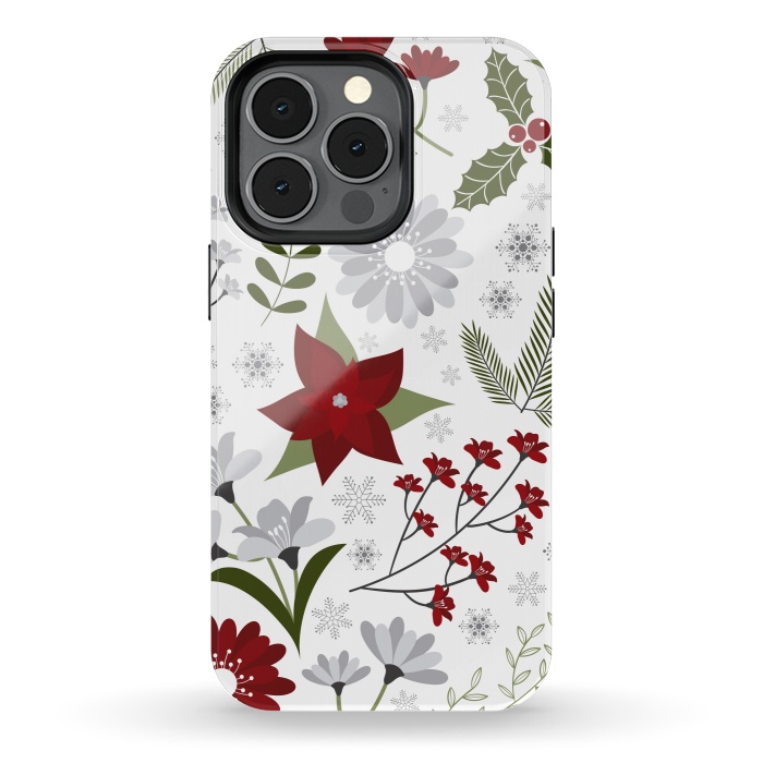 iPhone 13 pro StrongFit Set of Flowers in Christmas and New Year by ArtsCase