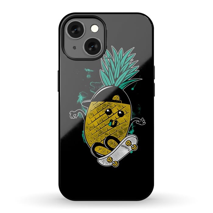 iPhone 13 StrongFit Pineapple Skateboarding by Afif Quilimo